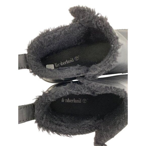 Timberland Skyla Bay Womens Leather Ankle Boots Size 8 Black Fleece U10662 - Picture 8 of 13